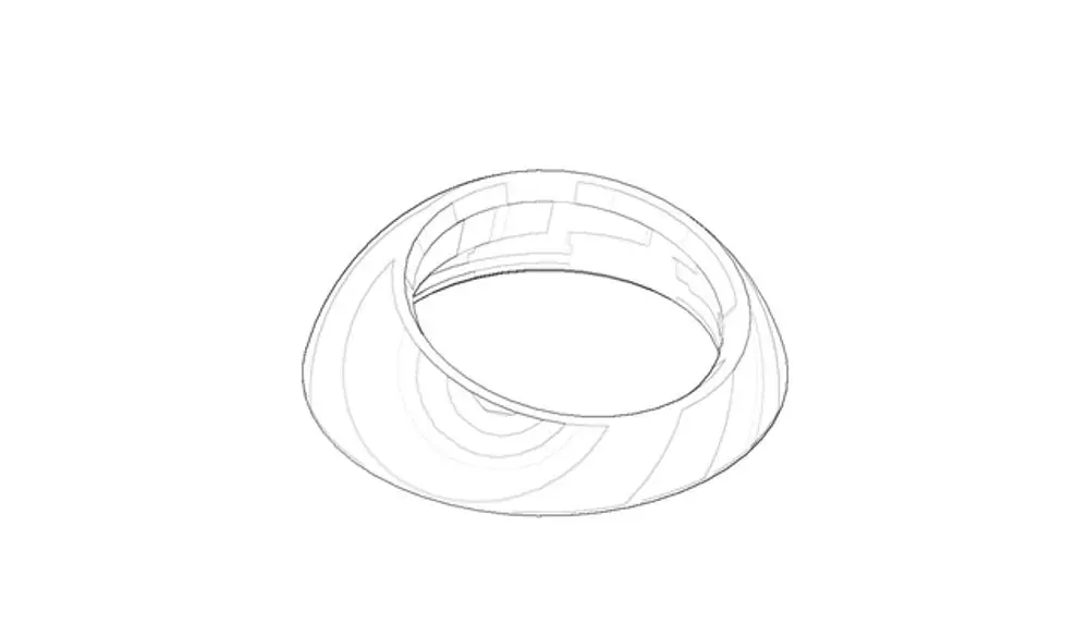 DORNBRACHT Haube ERSATZTEILE 092830013 D. 37 x 11,7 mm Platin gebürstet, 092830013-06 Galeriebild 1